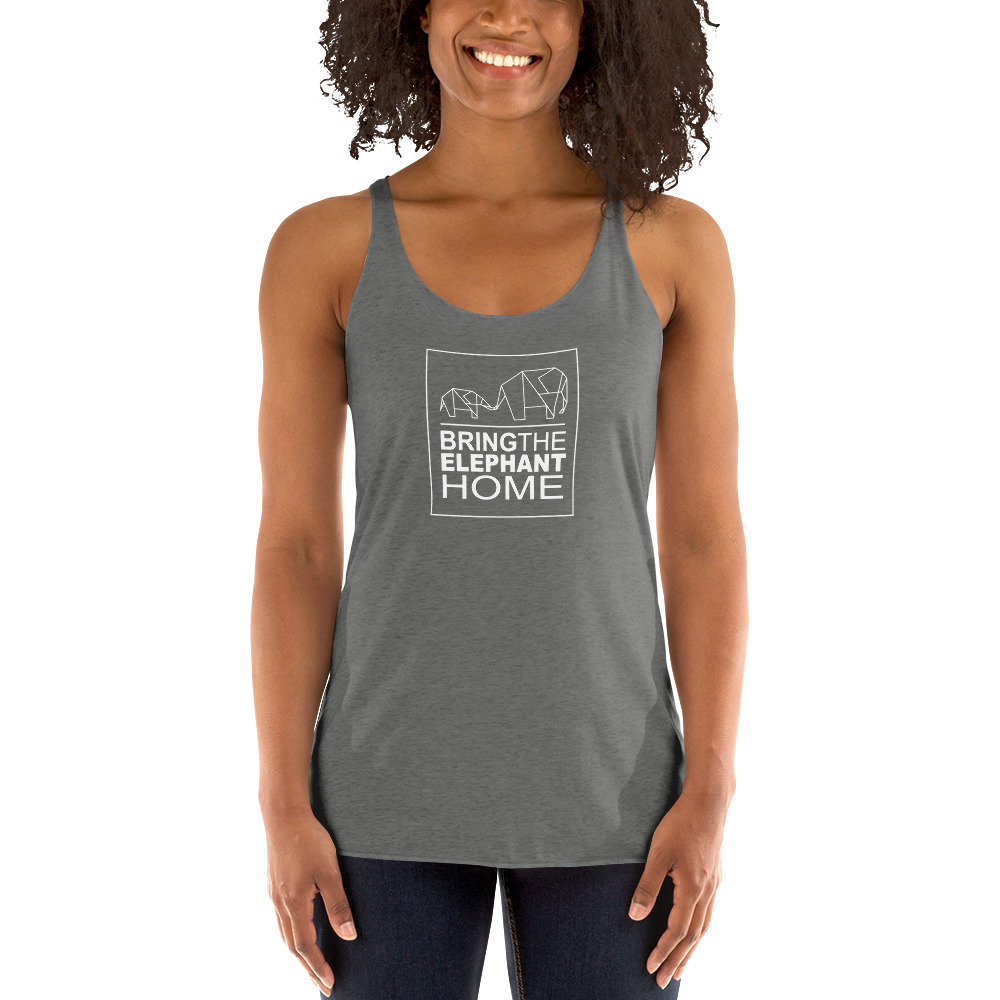 Bring The Elephant Home Women’s Racerback Tank | Soft Lightweight Graphic Tank Top - Image 3