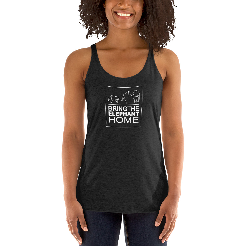 Bring The Elephant Home Women’s Racerback Tank | Soft Lightweight Graphic Tank Top - Image 2